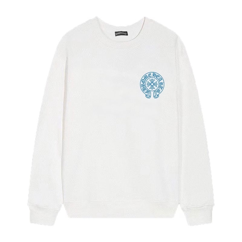 Authentic Chrome Hearts Chrome Hearts Blue Cross Horseshoe Logo Long Sleeve â€“ front view