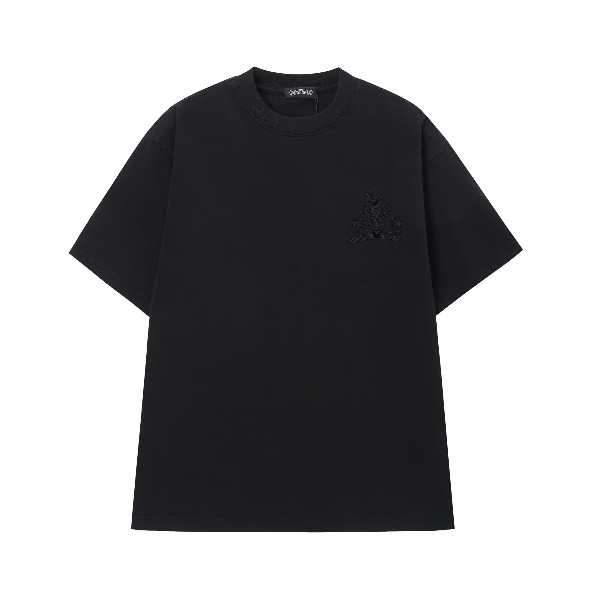 Authentic Chrome Hearts Chrome Hearts Tonal Horseshoe Logo Tee (Black) â€“ front view
