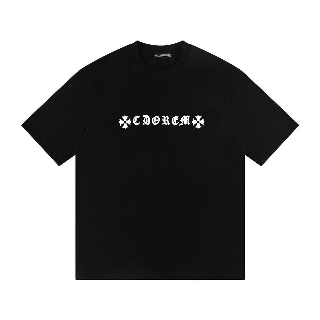 Authentic Chrome Hearts Chrome Hearts Gothic Logo Black T-Shirt â€“ front view