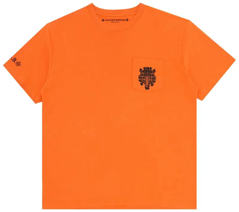Authentic Chrome Hearts Orange Chrome Heart Shirt â€“ front view