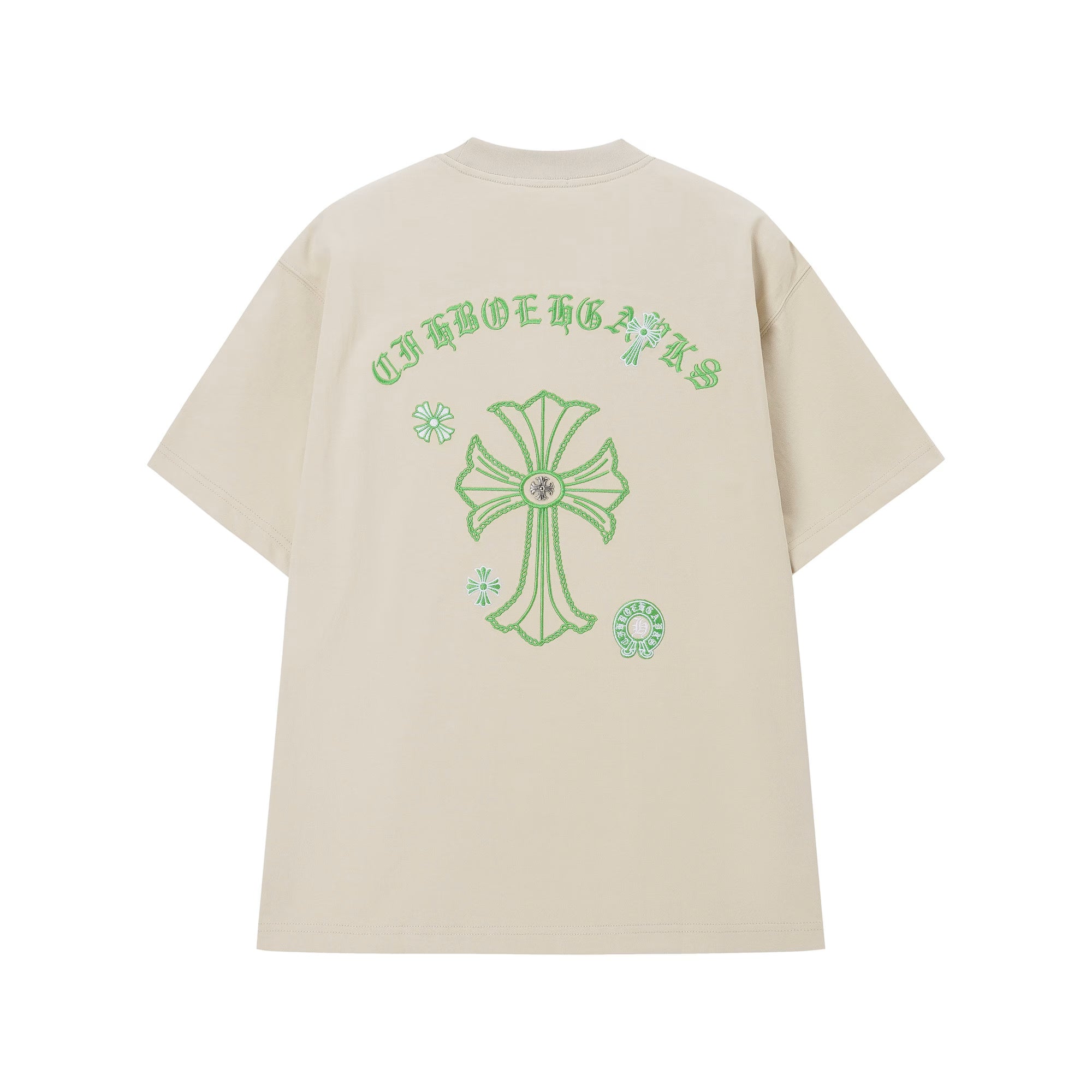 Authentic Chrome Hearts Chrome Hearts Green Cross Horseshoe Vintage Tee â€“ front view
