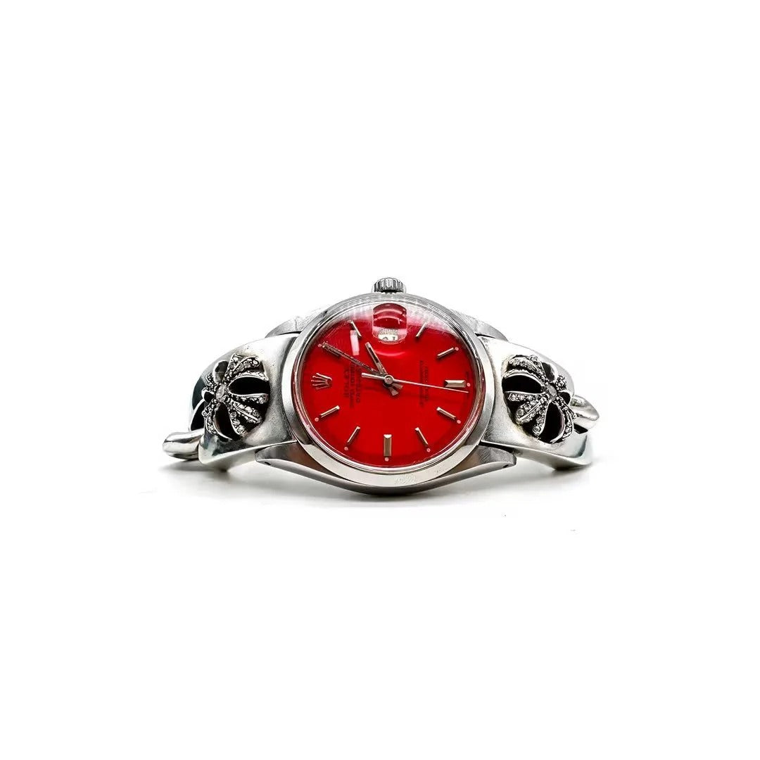 Authentic Chrome Hearts Black And Red Chrome Hearts Watch – front view