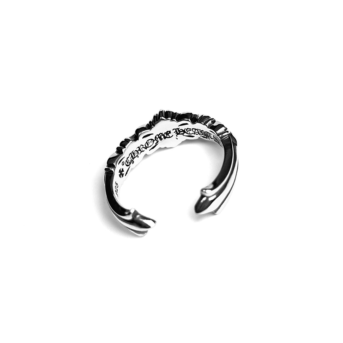 Authentic Chrome Hearts Baby Double Floral Cross Ring – front view