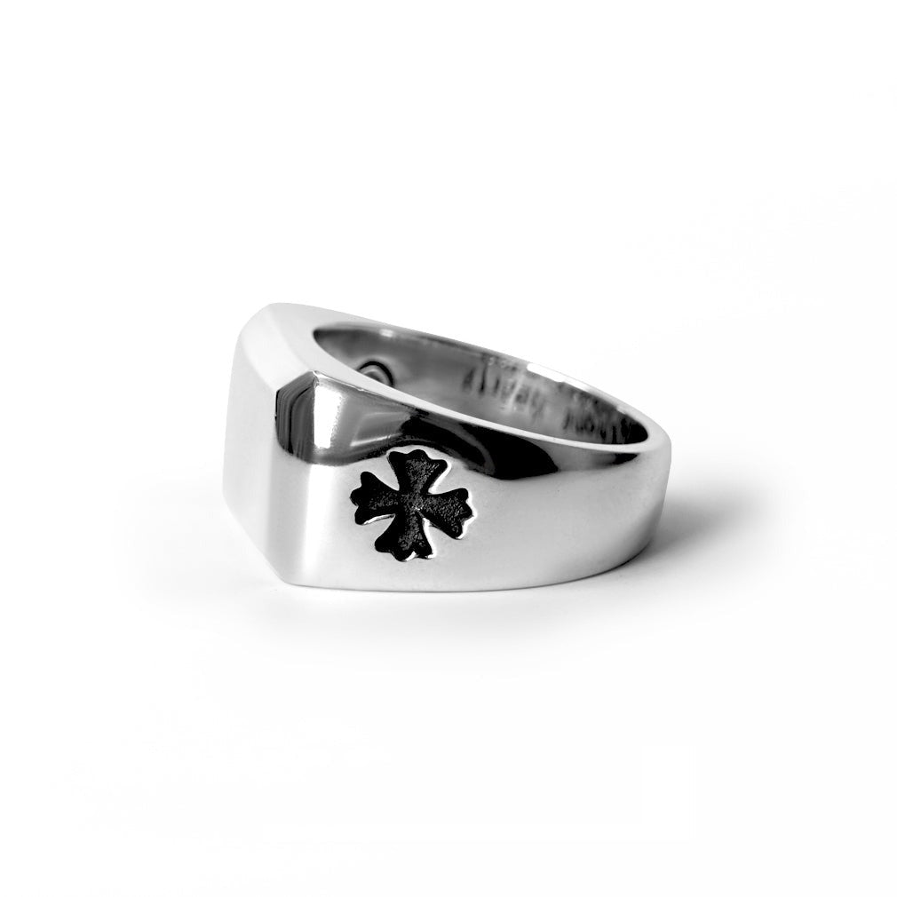 Authentic Chrome Hearts Big Pj Cross Ring – front view
