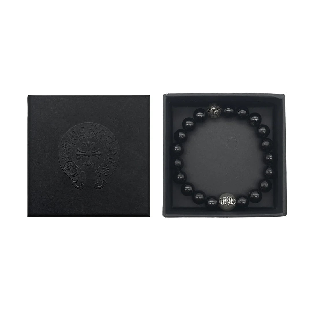 Authentic Chrome Hearts Black Chrome Hearts Bracelet​ – front view