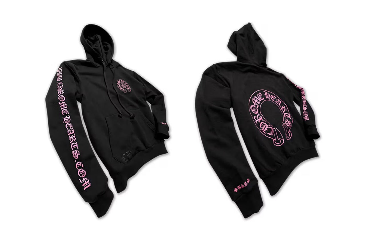 Authentic Chrome Hearts Black Pink Sword Chrome Hearts Hoodie – hoodie front view
