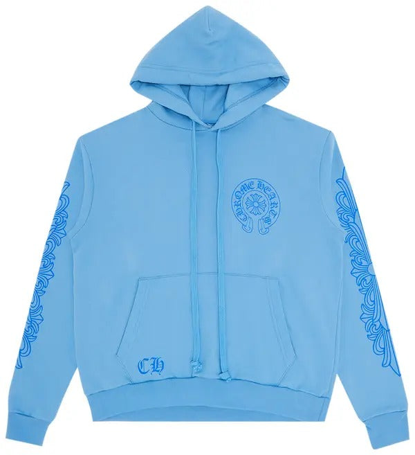 Authentic Chrome Hearts Blue Chrome Hearts Hoodie – front view