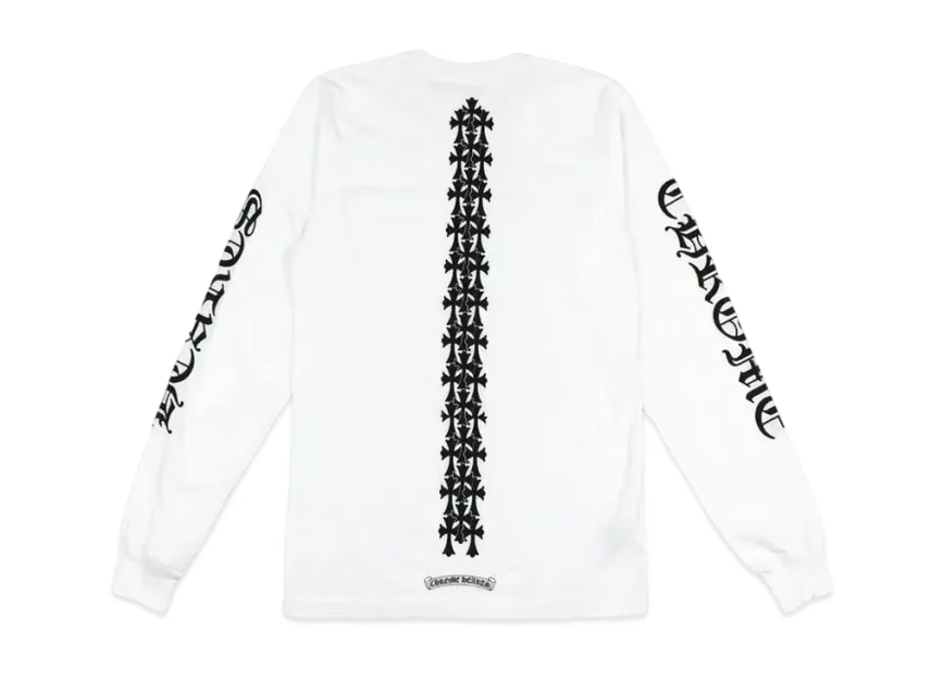 Authentic Chrome Hearts White Chrome Heart Long Sleeve â€“ front view