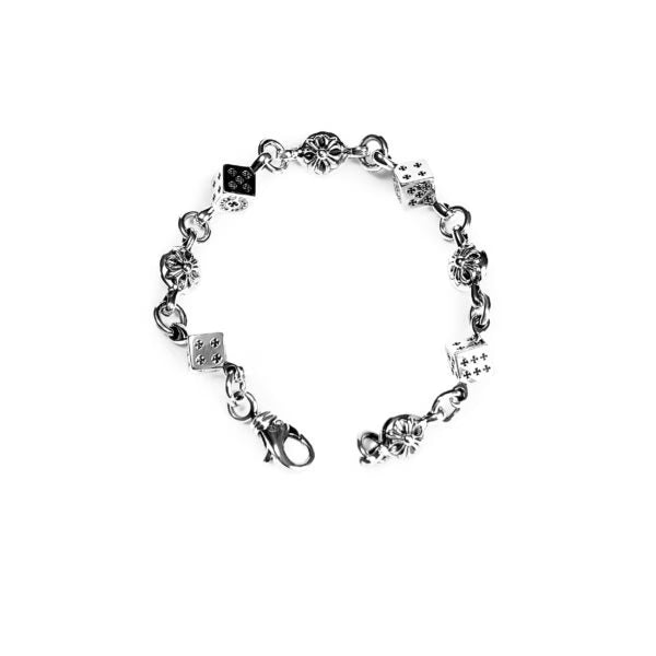 Authentic Chrome Hearts Chrome Hearts Dice and Crossball Bracelet â€“ front view