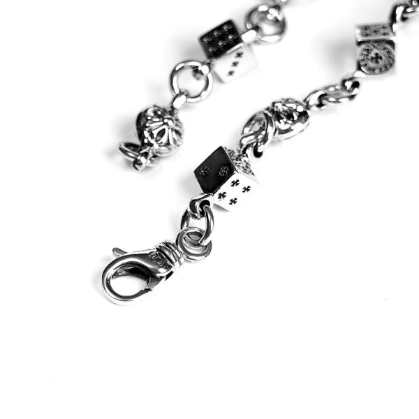 Authentic Chrome Hearts Chrome Hearts Dice and Crossball Bracelet â€“ front view