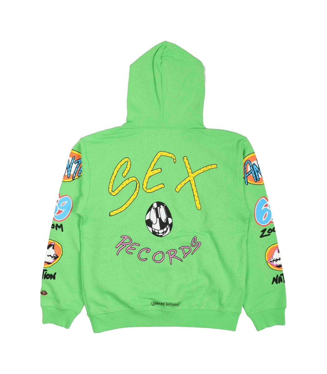 Authentic Chrome Hearts CH Matty Boy Sex Records 69 Hoodie – front view