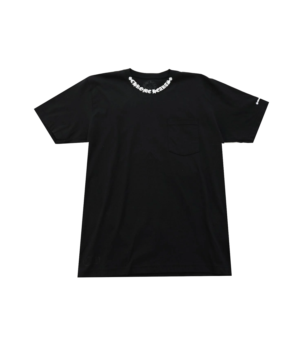CH Neck Letters Short Sleeve T Shirt – shirt front view