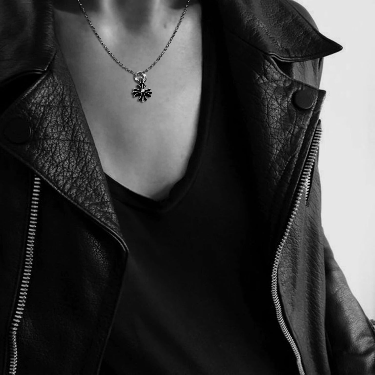 Authentic Chrome Hearts CH Plus Charm â€“ front view