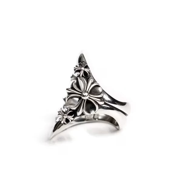 Authentic Chrome Hearts CH Plus Exposed Ring â€“ front view