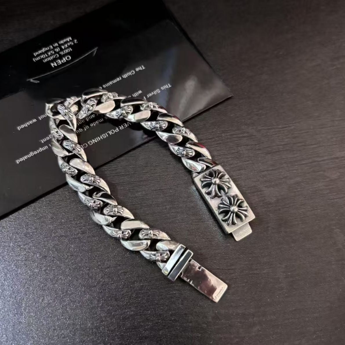 Chrome Hearts Classic CH Plus Box ID Bracelet – bracelet front view