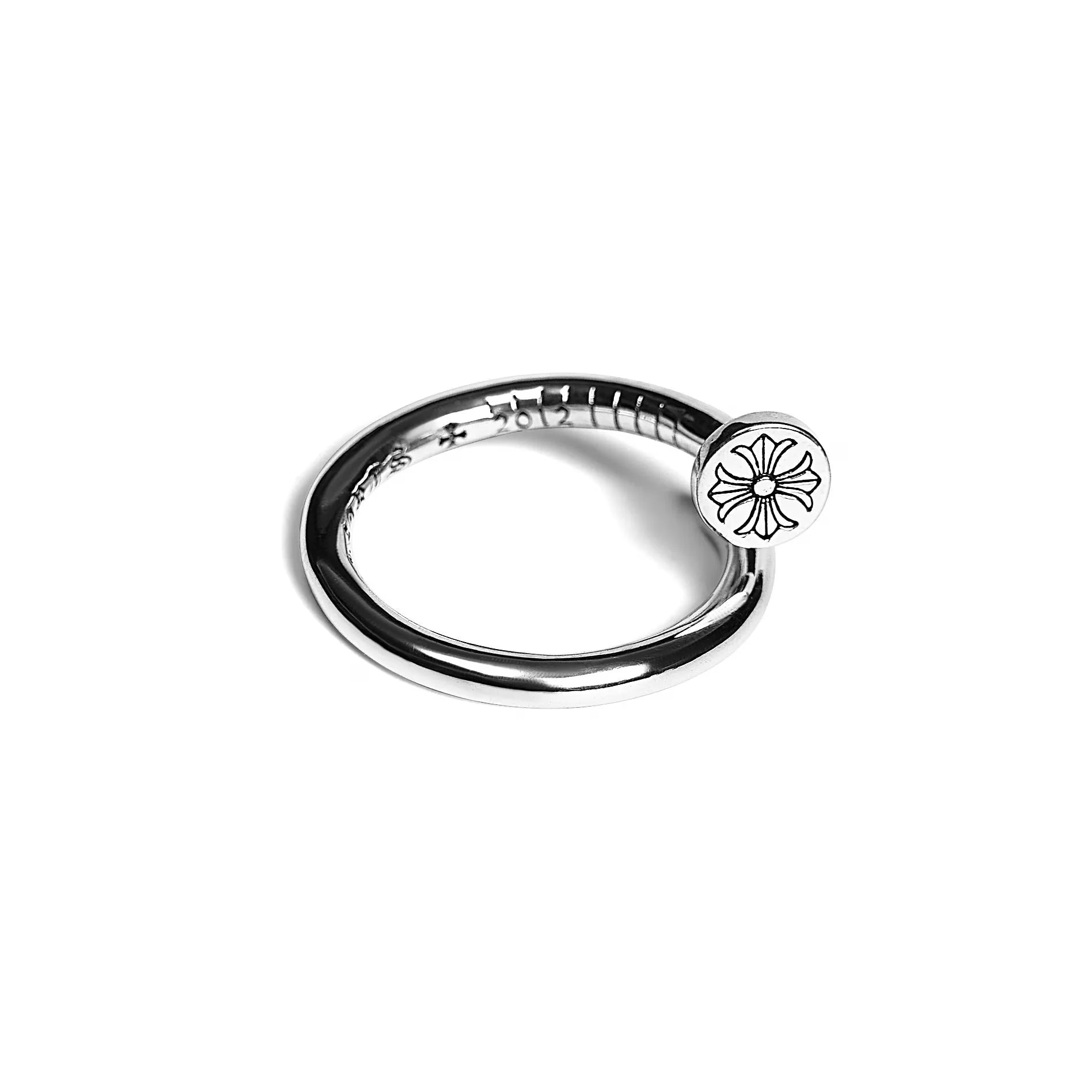 Authentic Chrome Hearts CH Plus Nail Ring â€“ front view