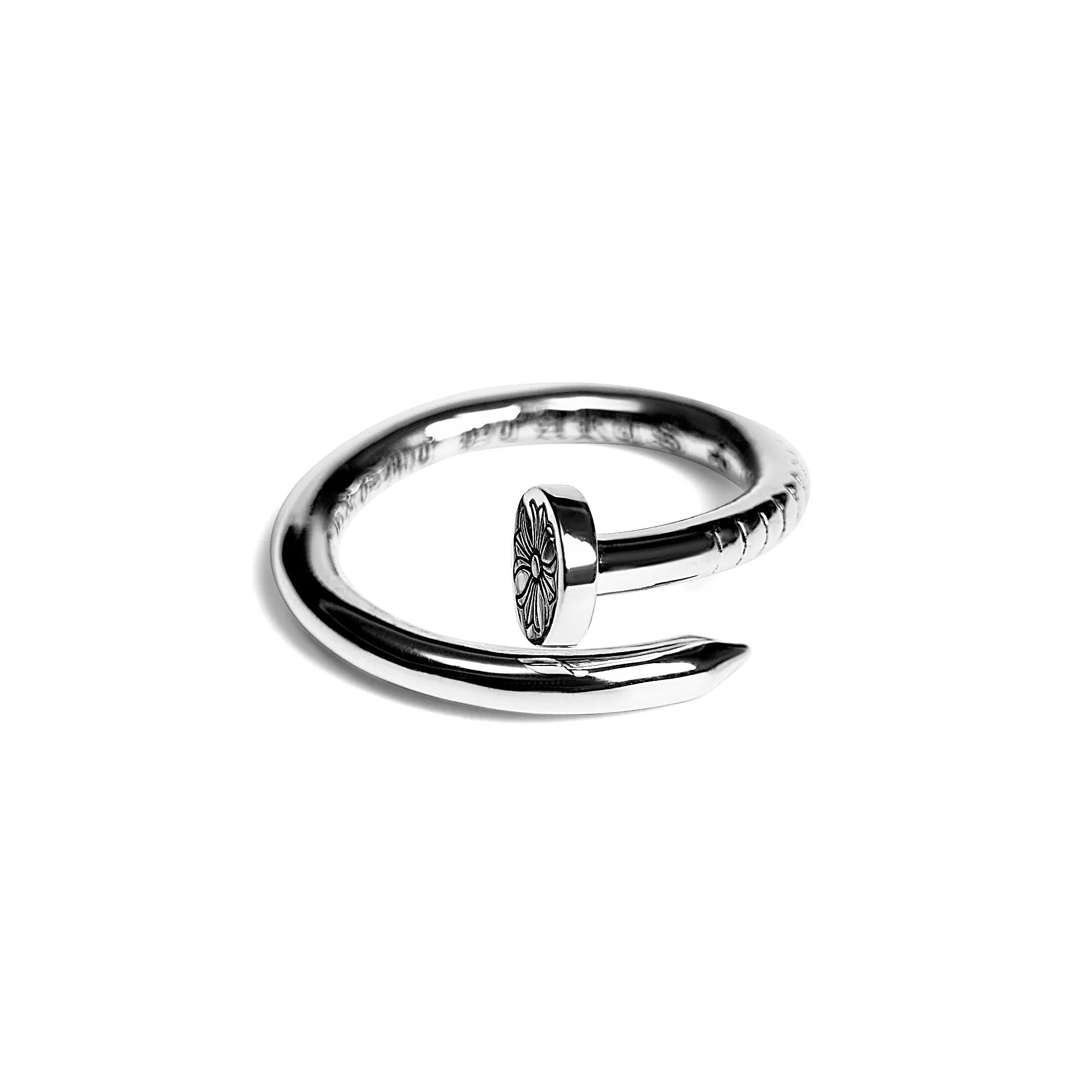 Authentic Chrome Hearts CH Plus Nail Ring â€“ front view