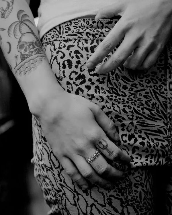 Authentic Chrome Hearts CH Plus Ragged Edge Ring â€“ front view