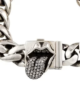 Authentic Chrome Hearts Chrome Hearts Rolling Stones Braceletâ€‹ â€“ front view