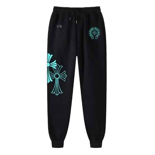 Authentic Chrome Hearts Chrome Hearts Sweatpants Blue Triple Cross â€“ front view
