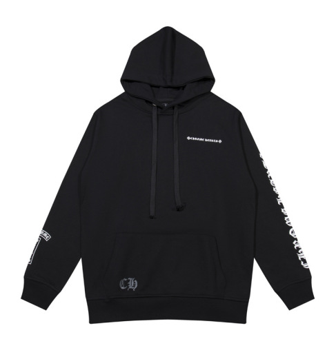 Authentic Chrome Hearts Chrome Heart Spine Cross Hoodie – hoodie front view