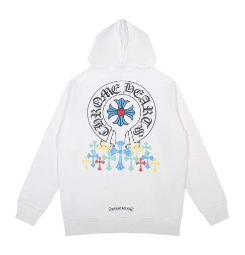 Authentic Chrome Hearts Chrome Heart Unisex Streetwear Inspired Hoodie – hoodie front view