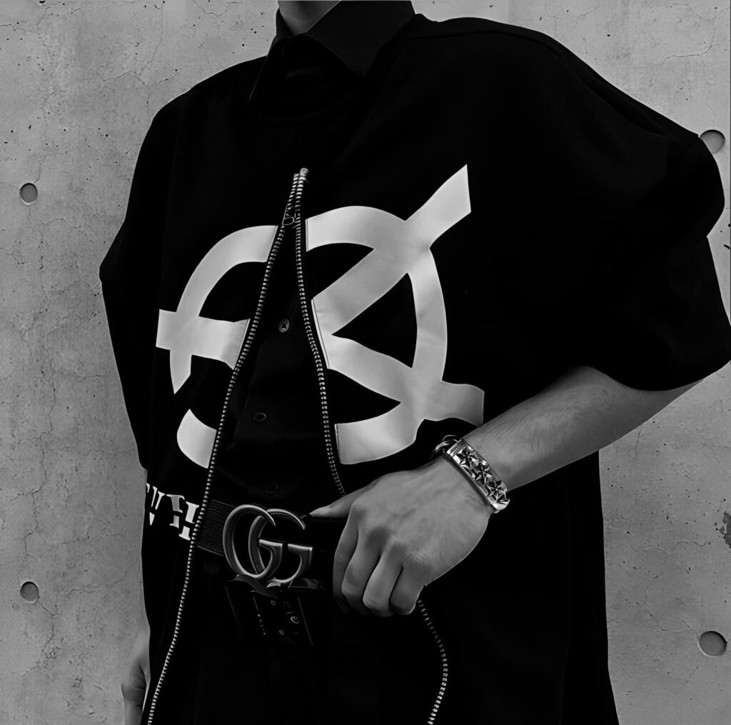 Authentic Chrome Hearts 6 Sided Star ID Bracelet â€“ front view