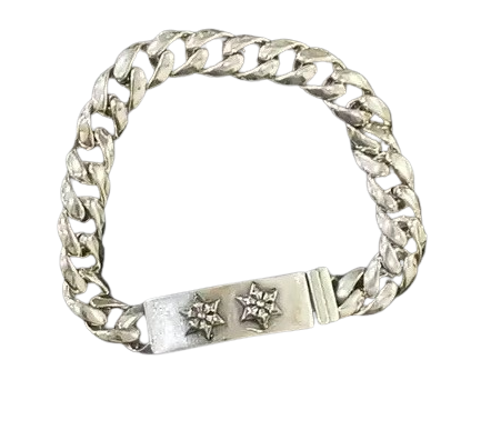 Chrome Hearts 2 Star ID Bracelet – bracelet front view