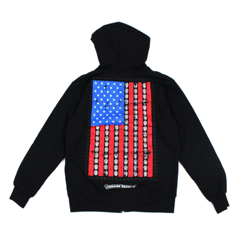 Chrome Hearts American Flag Hoodie – hoodie front view