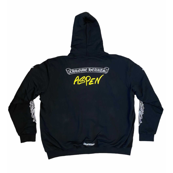 Chrome Hearts Aspen Exclusive Zip Up Hoodie – hoodie front view