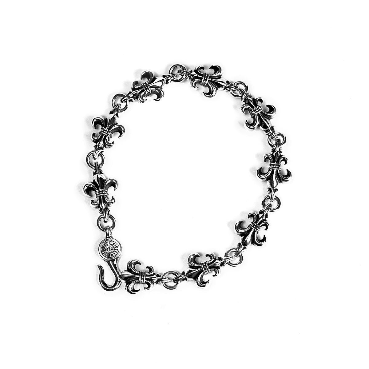 Chrome Hearts BS Fleur Cross Cut out Link Bracelet – bracelet front view