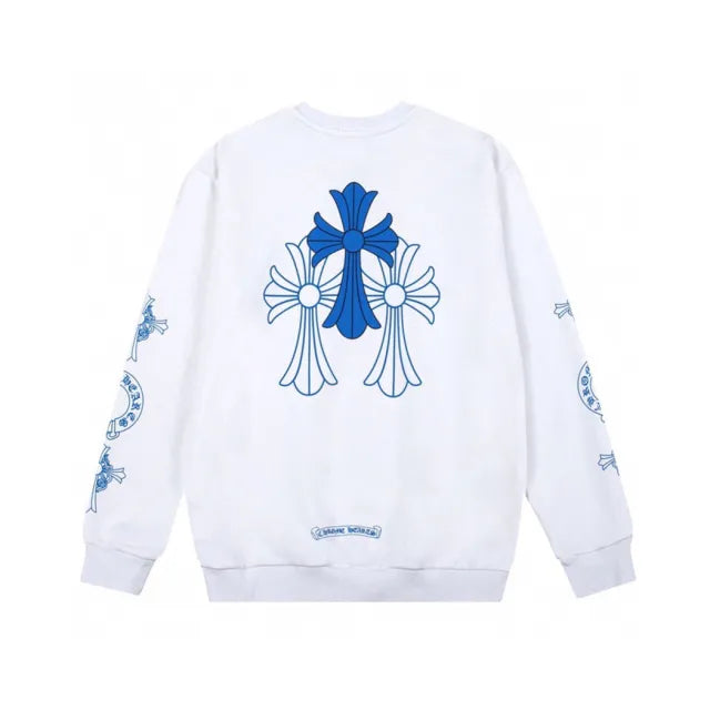 Chrome Hearts Blue Logo Crewneck Sweatshirt – hoodie front view