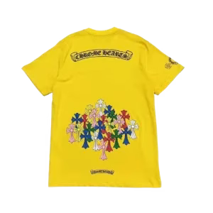 Authentic Chrome Hearts Chrome Hearts Cemetery T-Shirt Yellow â€“ front view