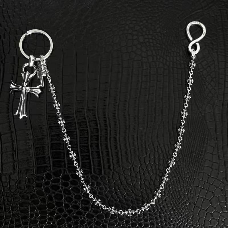 Authentic Chrome Hearts Chrome Hearts Cross Clip Wallet Chain – front view
