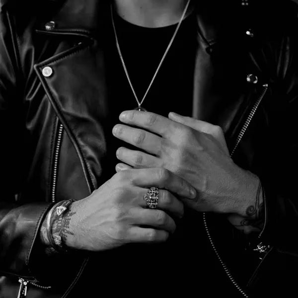 Authentic Chrome Hearts Chrome Hearts Cross Crown Ring â€“ front view