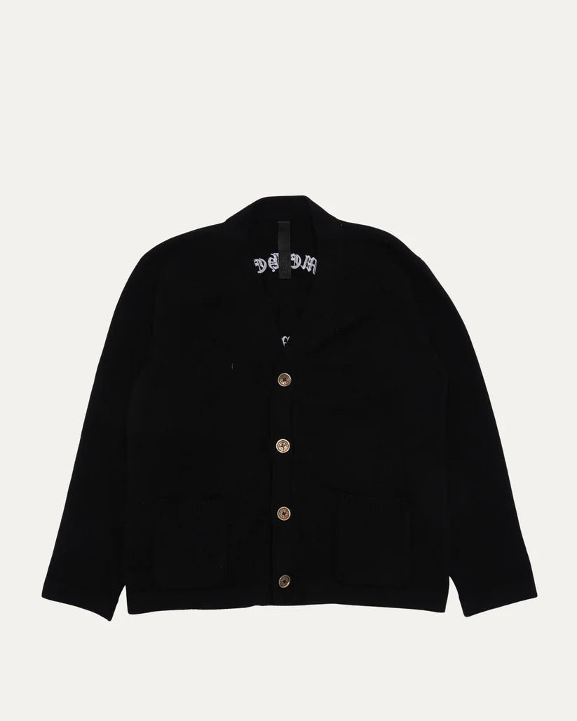 Chrome Hearts Cross Patch Cashmere Blend Cardigan – hoodie front view