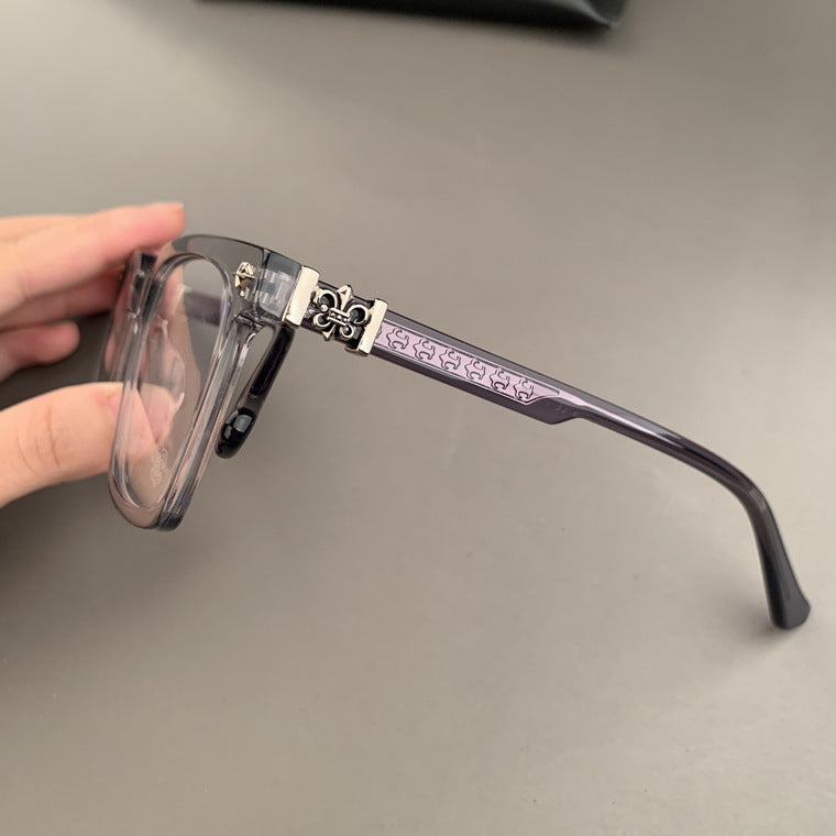 Authentic Chrome Hearts Chrome Hearts Dark Transparent Glasses – front view