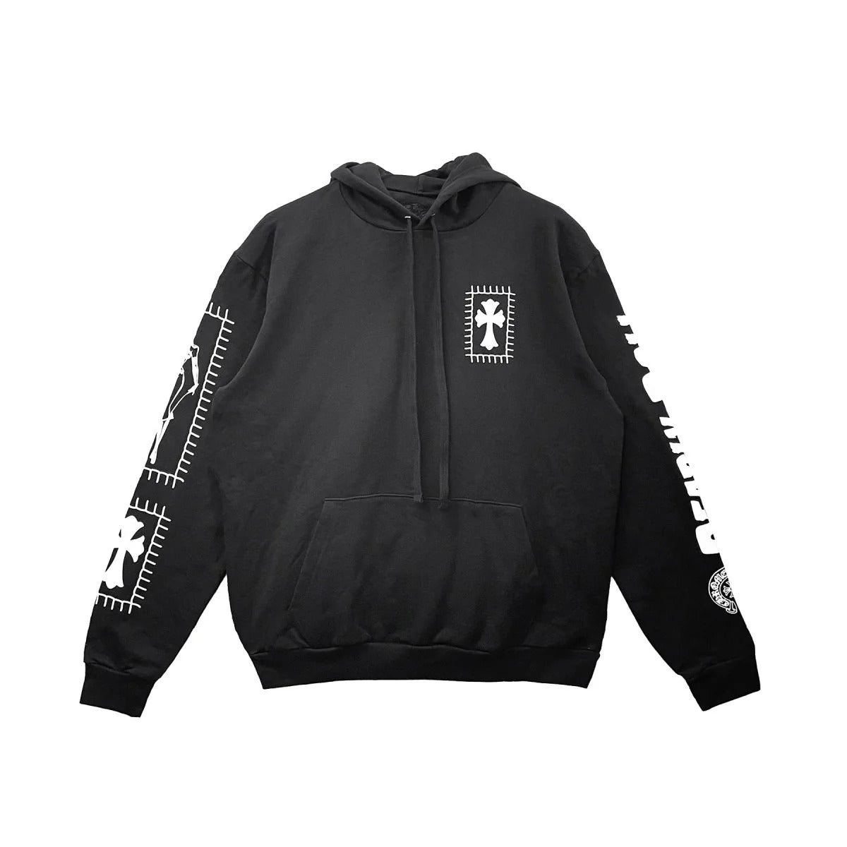 Authentic Chrome Hearts Chrome Hearts Deadly Doll Comic Horseshoe Hoodie – front view
