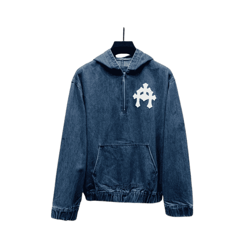 Authentic Chrome Hearts Chrome Hearts Denim Hoodie – front view