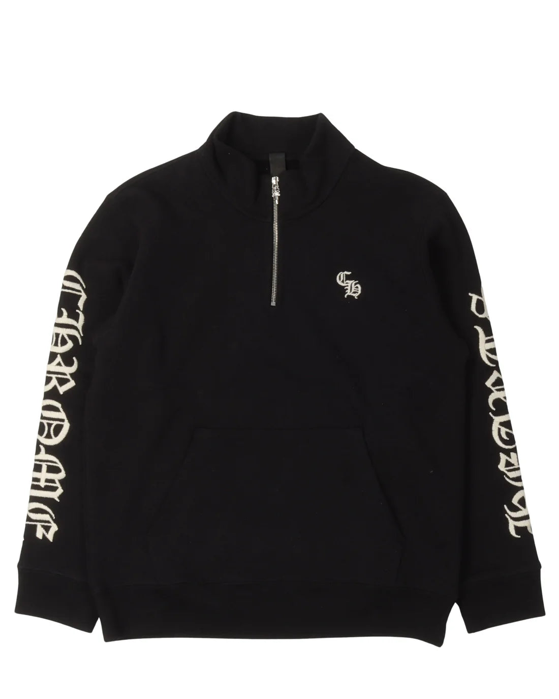 Chrome Hearts Embroidered Quarter Zip Sweatshirt – hoodie front view