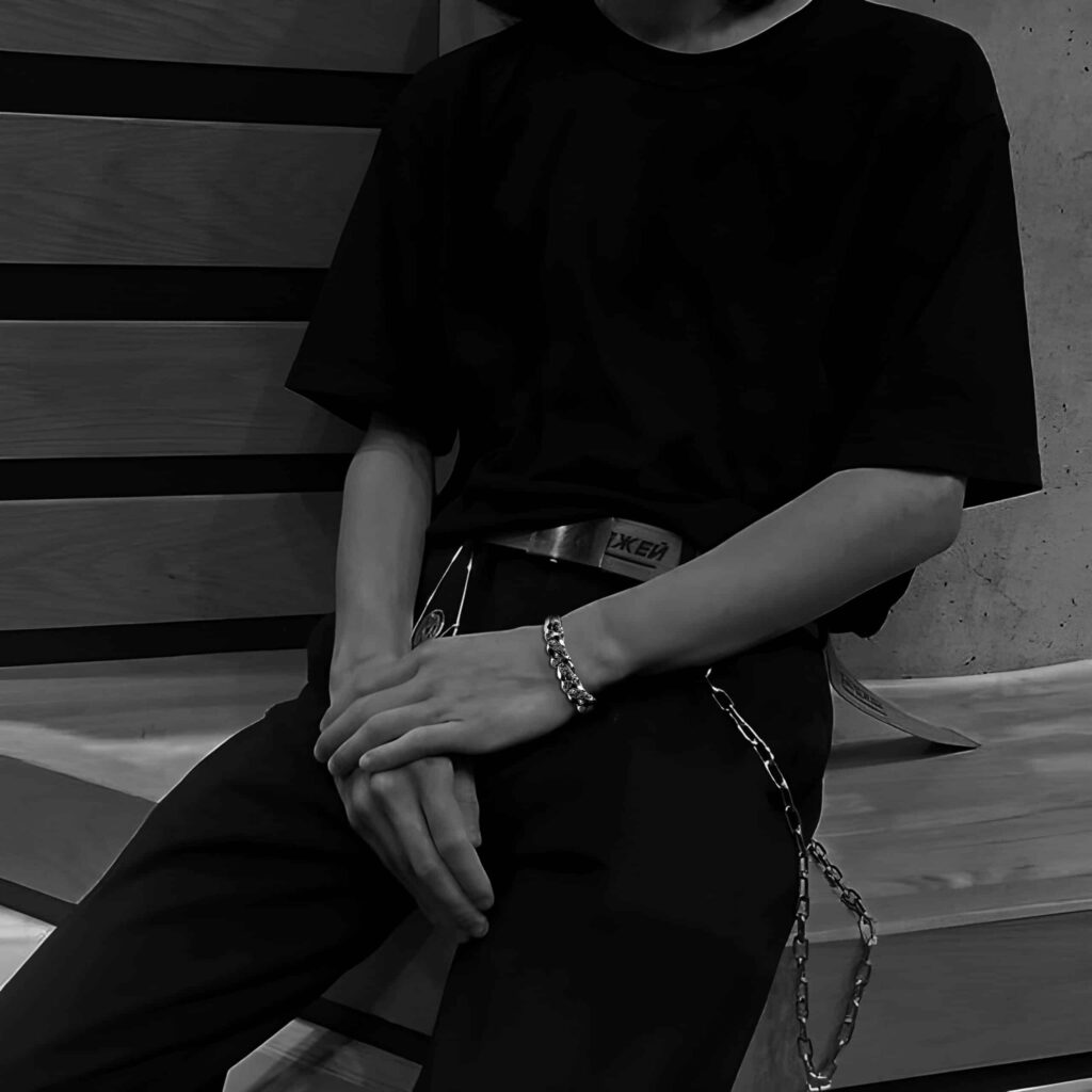 Authentic Chrome Hearts Chrome Hearts Fancy Chain Box Bracelet – front view