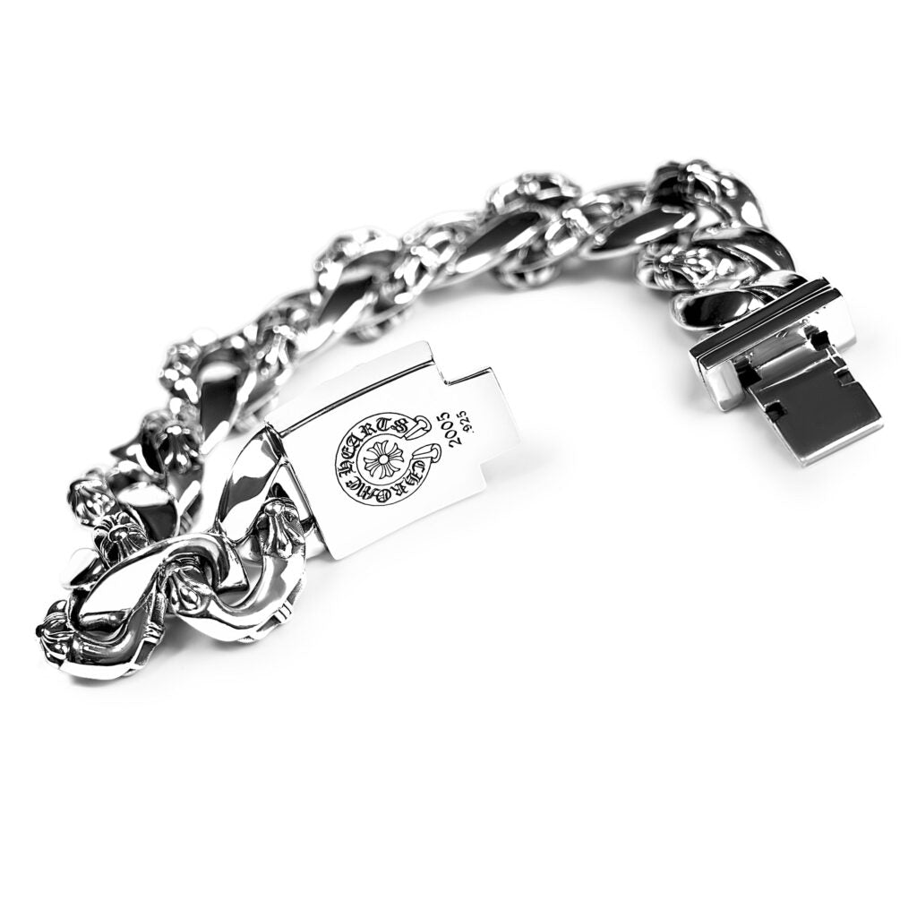 Authentic Chrome Hearts Chrome Hearts Fancy Chain Box Bracelet – front view