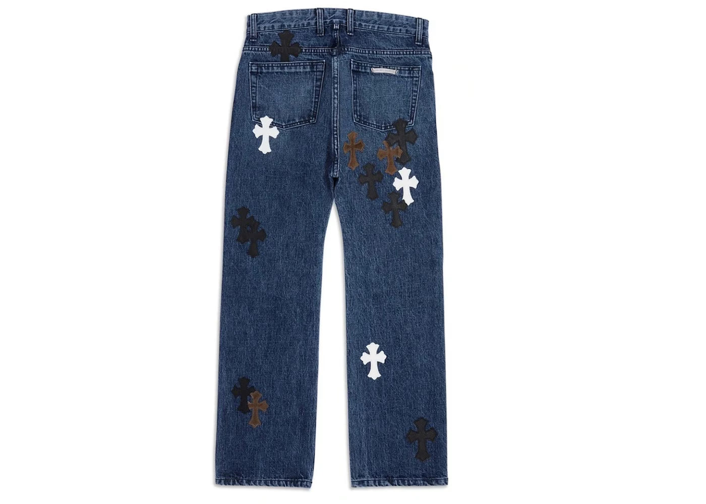 Authentic Chrome Hearts Lemandik Straight Leg Jeans Cross Patch â€“ front view