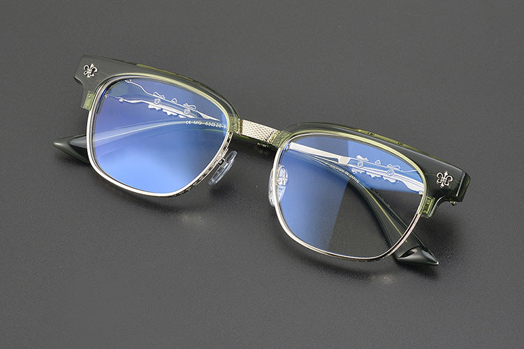 Authentic Chrome Hearts Chrome Hearts Dark Olive Glasses – front view