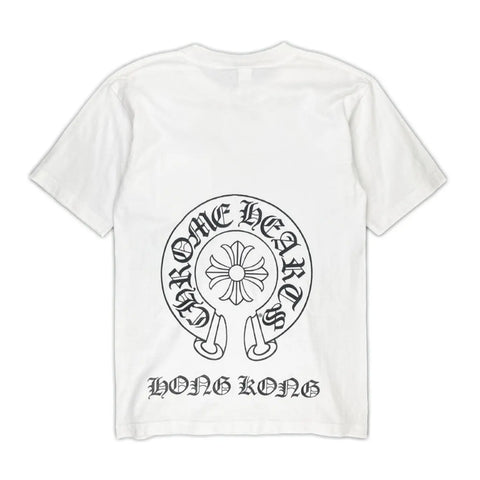 Chrome Hearts Hong Kong Horseshoe Pocket Tee – White – shirt front view