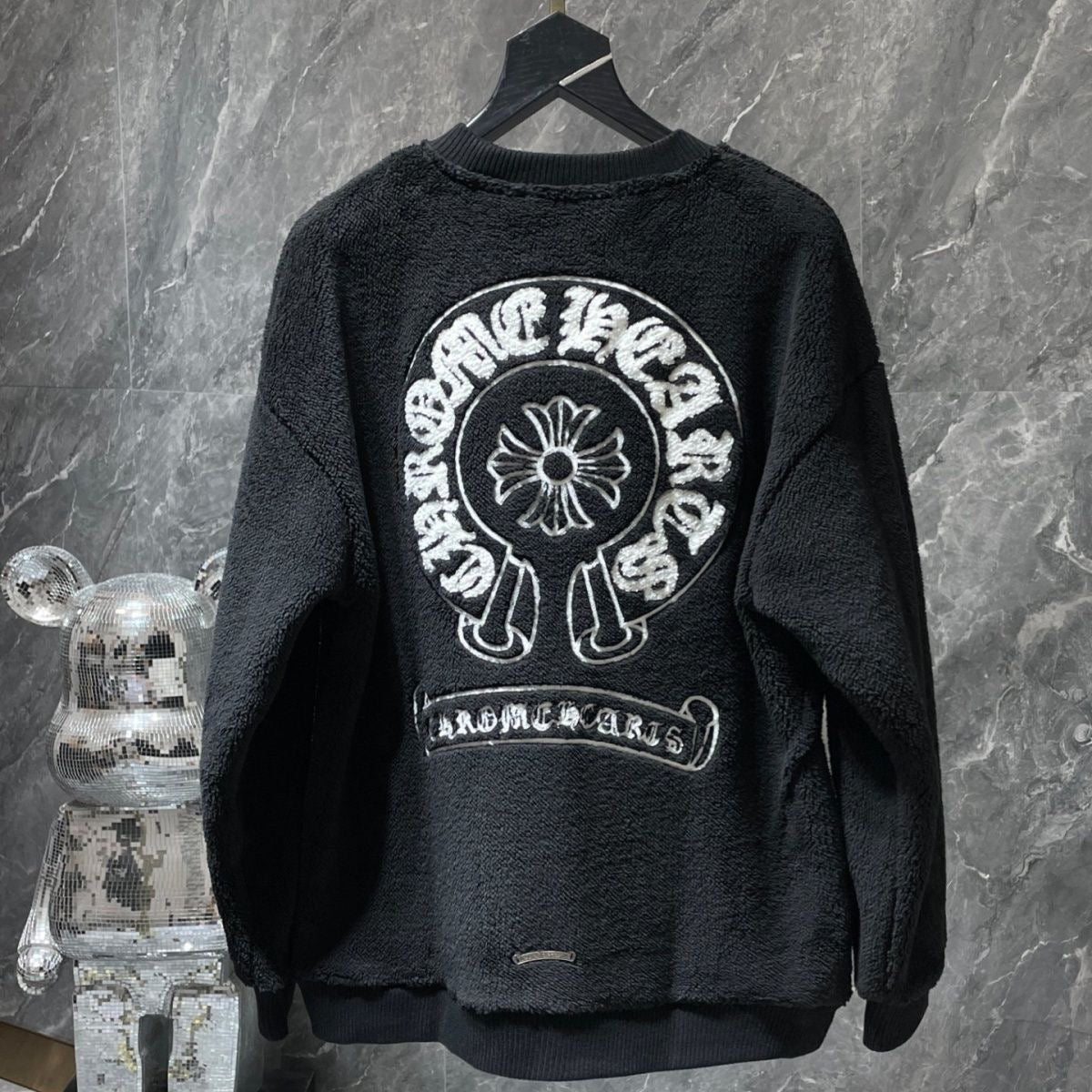 Chrome Hearts Horse Shoe Logo Wool Sweatshirt – hoodie front view
