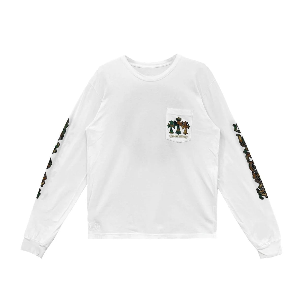 Chrome Hearts Horse Shoe Long-Sleeve T Shirt White Camo – shirt front view