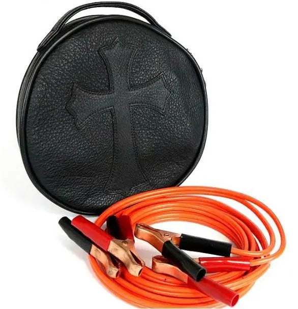 Chrome Hearts Jumper Cables With Leather Case – piece detail close-up