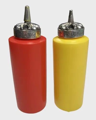 Chrome Hearts Ketchup and Mustard Bottles & Cap Lid – hat front view