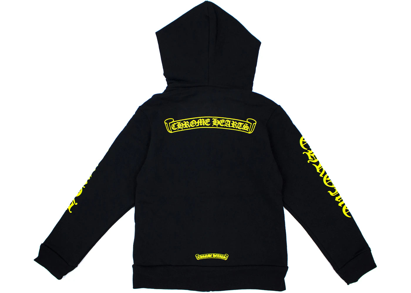 Chrome Hearts Kids Scroll Logo Zip Up Hoodie – hoodie front view